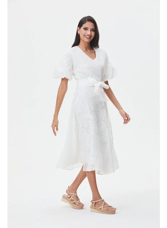 Tenda Short puffed sleeve dress