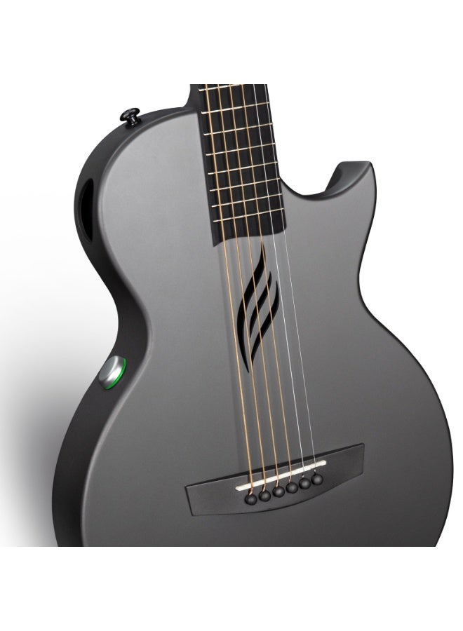 Enya NOVA Go SP1 جيتار كهربائي صوتي من ألياف الكربون مع Smart AcousticPlus 35 بوصة للسفر Acustica Guitarra مجموعة أدوات للمبتدئين من حقيبة الحفلة، والحزام، والأوتار، وكابل الشحن، وكابل الأدوات (أسود) - Image 5