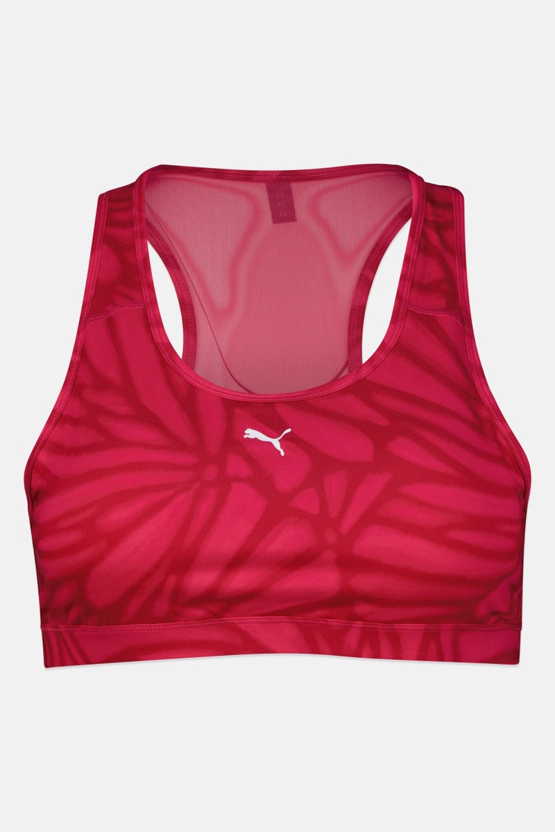 PUMA حمالة صدر رياضية مبطنة للنساء، وردي داكن - Image 2