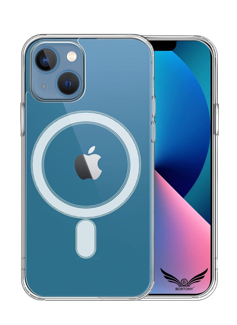 BORTONY - Protective Case Cover (iPhone 14 Plus) Compatible with Magsafe Charging & Accessories Hard Back Clear Case Cover for Apple iPhone 14 Plus 6.7 inch 2022 - Image 1