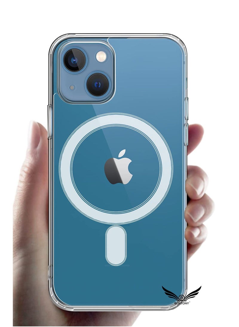 BORTONY - Protective Case Cover (iPhone 14 Plus) Compatible with Magsafe Charging & Accessories Hard Back Clear Case Cover for Apple iPhone 14 Plus 6.7 inch 2022 - Image 1