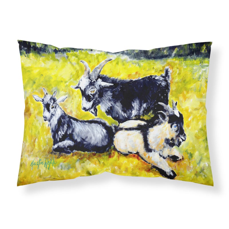 ""Caroline's Treasures Three Goats Fabric Standard pillowcases  Multicolor""