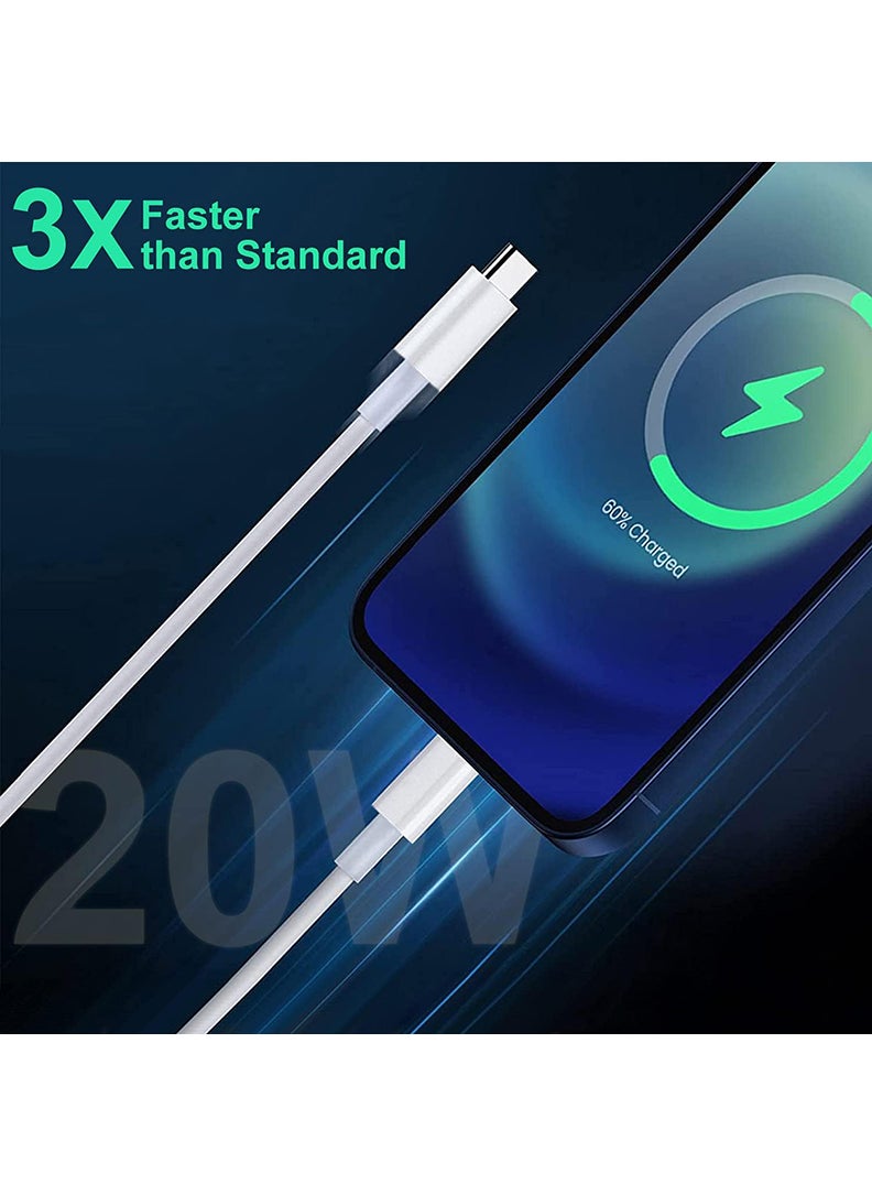 Theodor - USB C to Lightning Cable, Fast Charger USB C iPhone Charger Cable Type C to Lightning Cable (2-Meter)-White - Image 1