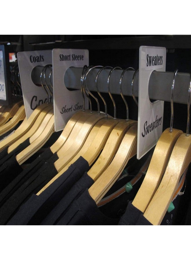 DMLNN 10 Pack White Clothing Rack Size Dividers Plus 60 Labels (1 Inch) and 16 Large Blank Labels, Large Rectangular Clothing Closet dividers (Pearl White) - Image 2