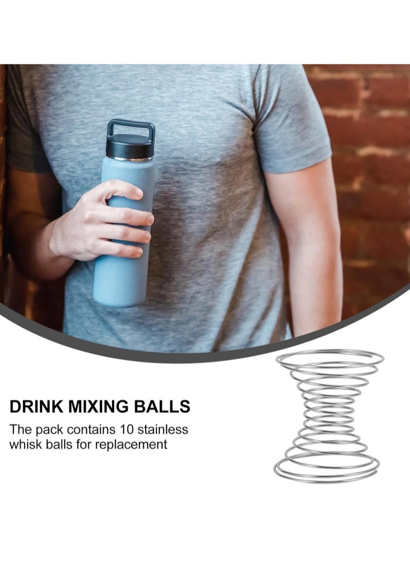 KASTWAVE - Smoothie Blender 10Pack Stainless Steel Shaker Balls Formula Mixers Whisk Ball Protein Mixing Ball Replacement Shaker Bottle Balls for Drinking Bottle Cup Silver - Image 1