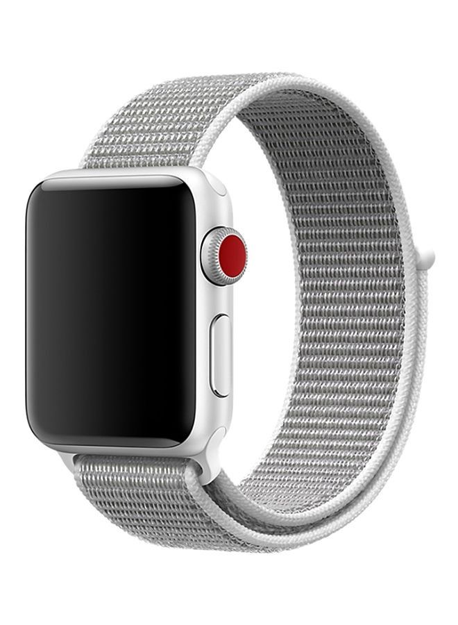 حزام بديل لساعة Apple Watch Series 5/6/7 42/44/45 ملم صدف - Image 2