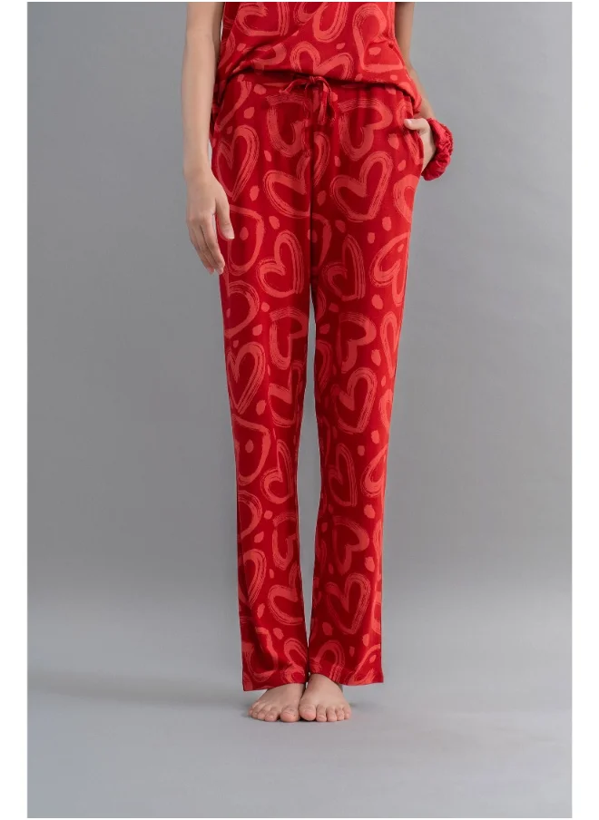 نسيسيرا Lovestruck Hearts Red Pajamas