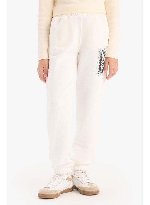 Girl Elastic Waist Printed Jogger Sweatpants