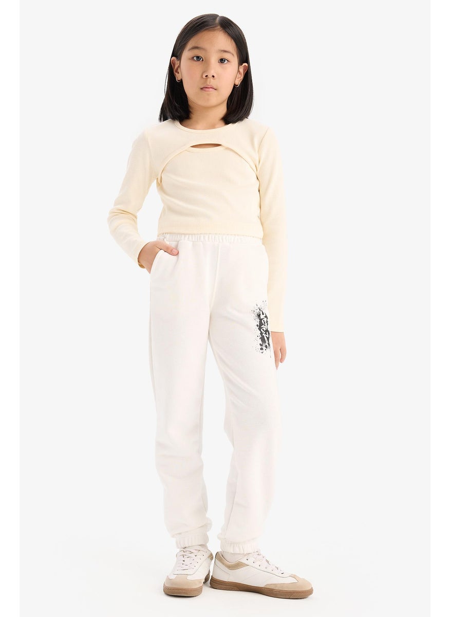 DeFacto - Girl Elastic Waist Printed Jogger Sweatpants - Image 1
