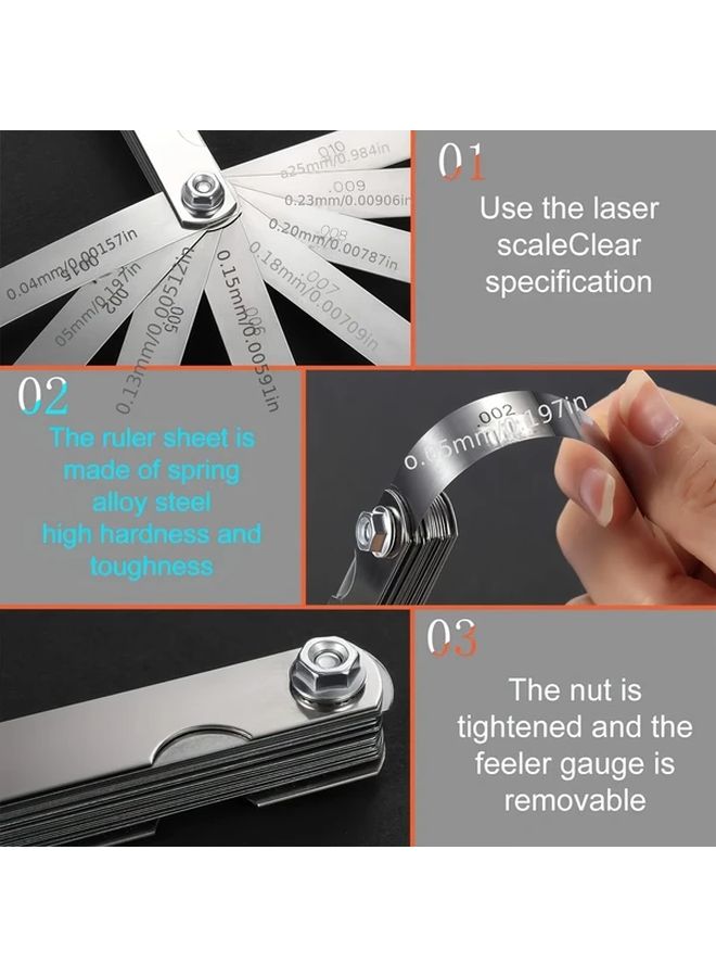 Stainless Steel Valve Gap Gauge Set 32 Models 0 04 To 0 88mm Thickness Measuring Tool - Image 5