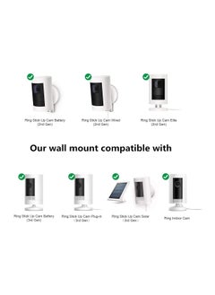 KASTWAVE Security Wall Mount for Oculus Sensor Arlo, Arlo Pro, R Stick Up Cam Wired, Metal Security Camera Bracket Outdoor Indoor 360° Rotation 1/4" Screw Camera (3 Pack, Black)  - Image 3