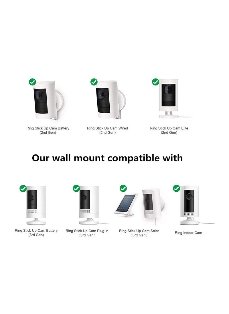 KASTWAVE - Security Wall Mount for Oculus Sensor Arlo, Arlo Pro, R Stick Up Cam Wired, Metal Security Camera Bracket Outdoor Indoor 360° Rotation 1/4" Screw Camera (3 Pack, Black) - Image 1