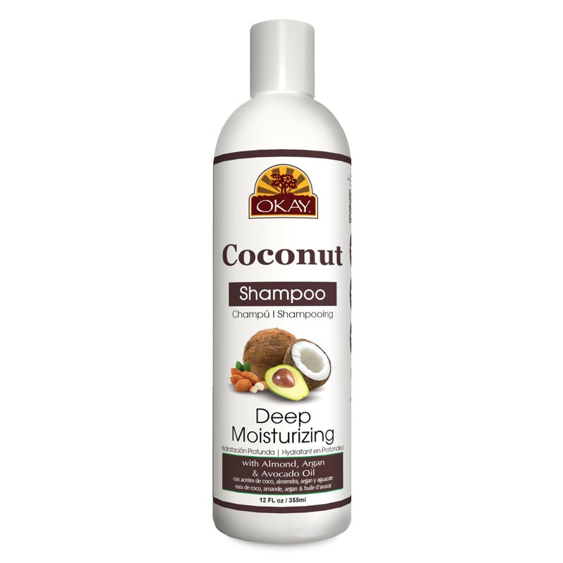 OKAY COCONUT OIL DEEP MOISTURIZING SHAMPOO 12oz 355ml