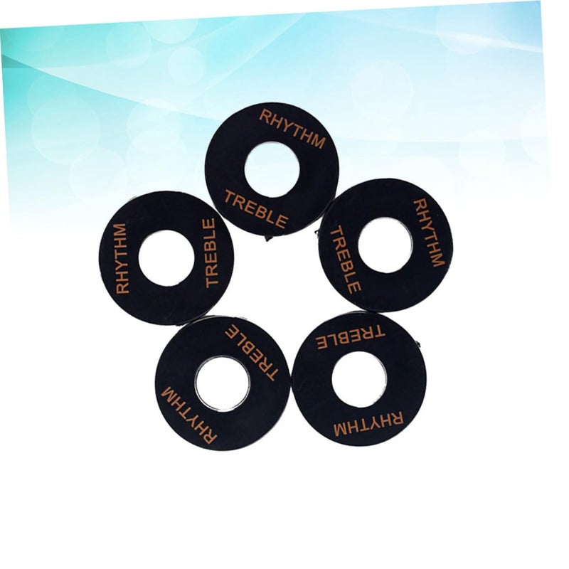 5 Pack Black Rhythm Treble Washer Rings for Electric Guitar Toggle Plate Accessories - Image 3