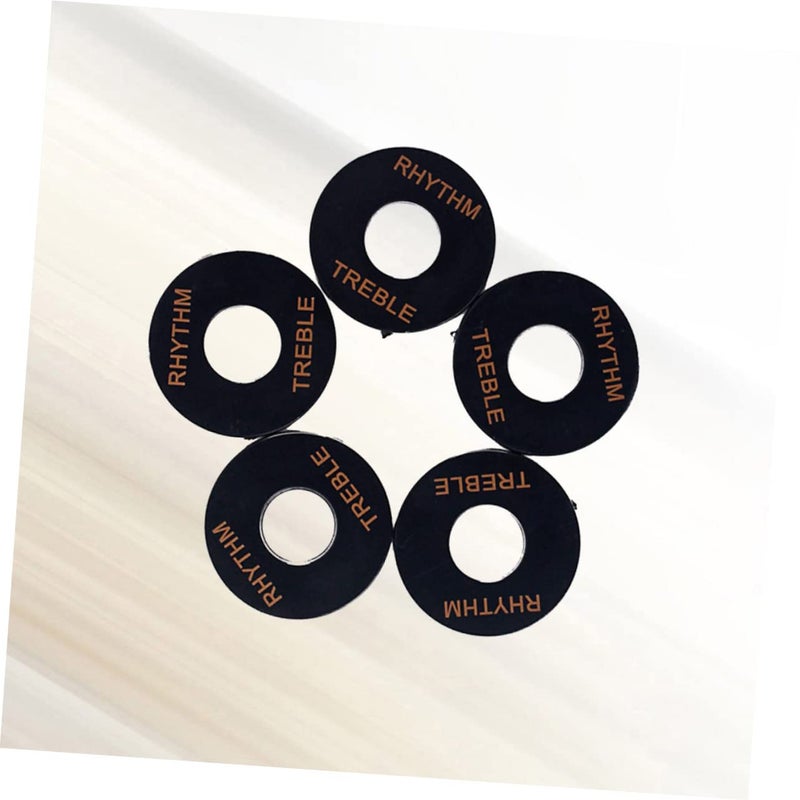 5 Pack Black Rhythm Treble Washer Rings for Electric Guitar Toggle Plate Accessories - Image 5