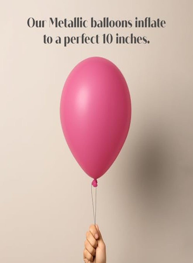 Just Party Metallic Balloons - Pack of 100 (Pink) - Image 3