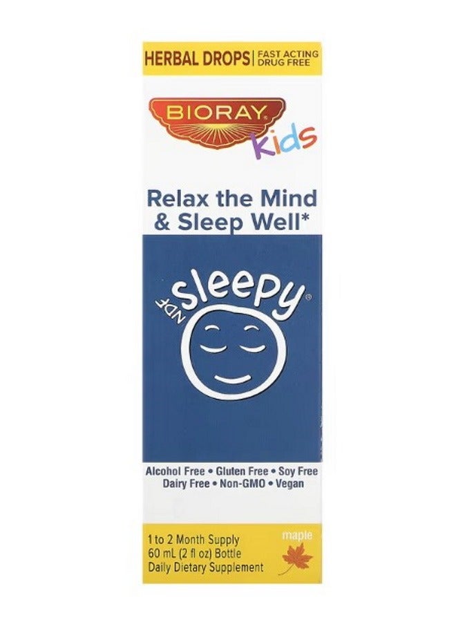 BIORAY Kids NDF Sleepy Relax The Mind  Sleep Well Maple 2 fl oz 60 ml - Image 1