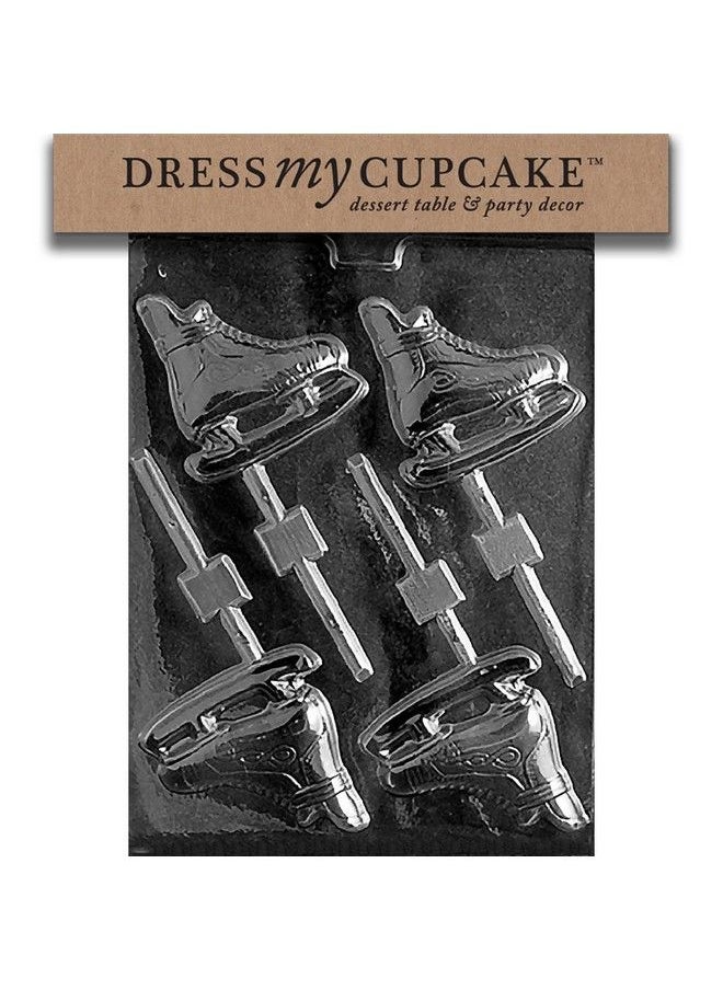 Dress My Cupcake Chocolate Candy Mold Ice Skates Lollipop  - Image 1