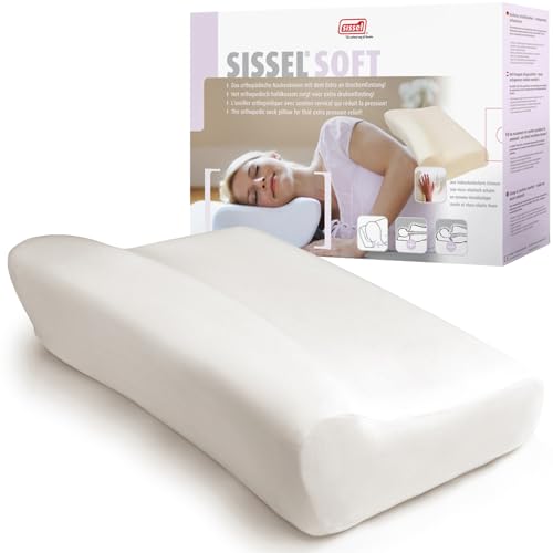 Sissel® Orthopedic Pillow Soft, Size L, Includes Ivory Pillow Cover - Visco-Elastic Foam Neck Support - Image 1