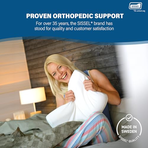 Sissel® Orthopedic Pillow Soft, Size L, Includes Ivory Pillow Cover - Visco-Elastic Foam Neck Support - Image 3