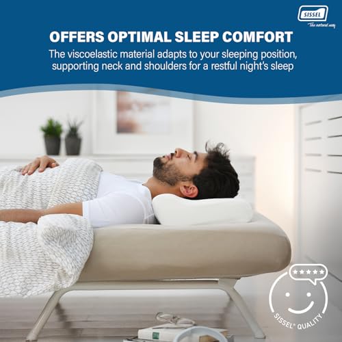 Sissel® Orthopedic Pillow Soft, Size L, Includes Ivory Pillow Cover - Visco-Elastic Foam Neck Support - Image 5