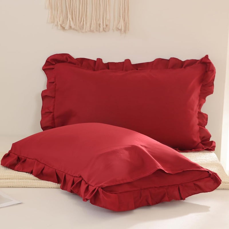 Merryword غطاء وسادة بلون أبيج ووردي، قابل للتحويل، مقاس 20×30 بوصة، تصميم شيك وأنيق، غطاء وسادة لطيف (لون بيج ووردي) - Image 5