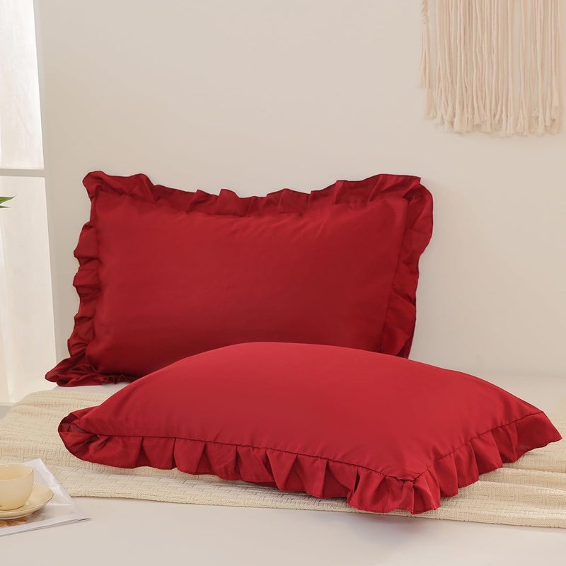 Merryword غطاء وسادة بلون أبيج ووردي، قابل للتحويل، مقاس 20×30 بوصة، تصميم شيك وأنيق، غطاء وسادة لطيف (لون بيج ووردي) - Image 1