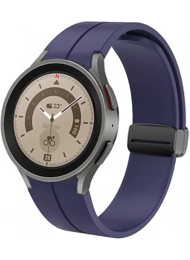 Dado Silicone Strap With Magnetic Folding Buckle Compatible With Samsung Galaxy Watch 5 Pro 45Mm Watch 5 44Mm 40Mm Galaxy Watch 4 Special Strap No Gap Design  - Image 1