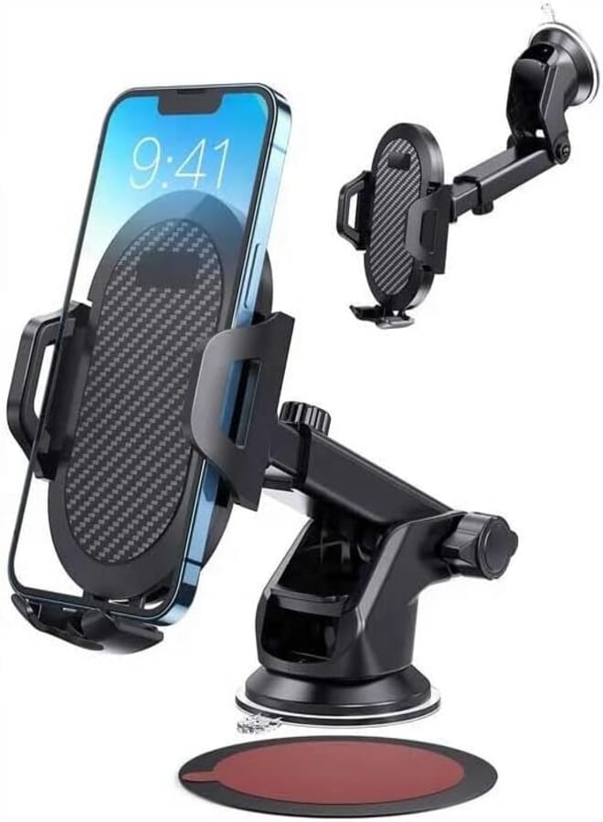 Next Store Car Phone Mount, Strong Mount, Suction Cup, Glass and Dashboard Mount, 360° Rotation, Easy Installation, Auto Adjustment, Compatible with All Phones, Safe and Easy Driving Experience.