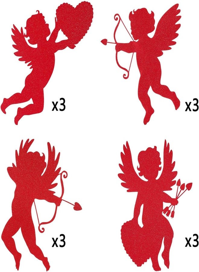 Incrizma 12 Pieces Cupid Cutouts Cupid Felt Cutout Cupid Shaped Decorations for Valentine's Day Wedding Party Supplies (Cupid Cutouts) - Image 2