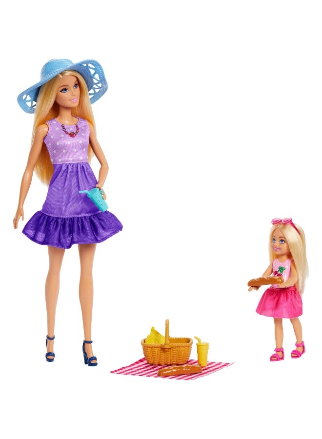 Barbie Barbie Malibu x Chelsea Club Barbie Family & Friends Sister Picnic Playset - Image 2