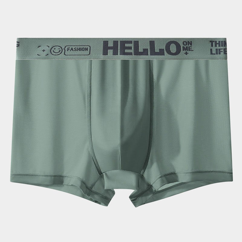 Ice Silk Men'S Underwear Boxer Shorts Traceless Ice Sense Summer Thin Breathable Men'S Fashionable Boxer Shorts - Image 1