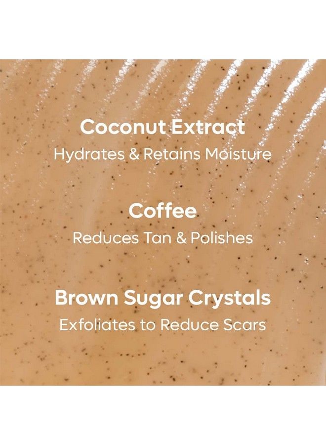 MCaffeine Coffee Sugar Body Scrub With Coconut For Gentle Exfoliation & Smoothening ; Reduces Dead Skin Tan & Scars ; Even Toned Skin With Coconut Aroma ; Ultra Fine Scrub For Men & Women 250G  - Image 5