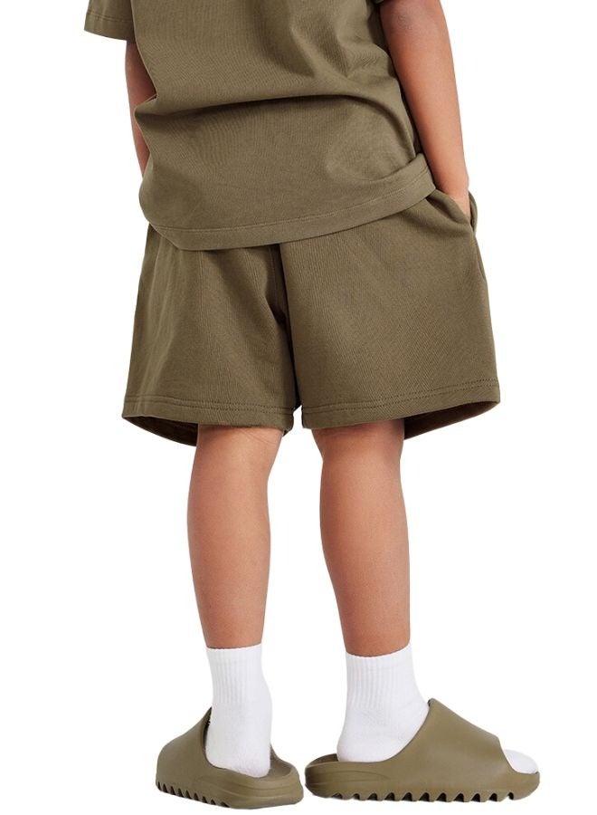 Mei Stylish Kids Unisex Cotton Breathable Plain Summer Casual Shorts - Image 3