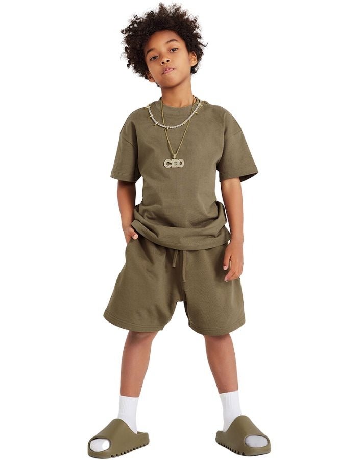 Mei Stylish Kids Unisex Cotton Breathable Plain Summer Casual Shorts - Image 5