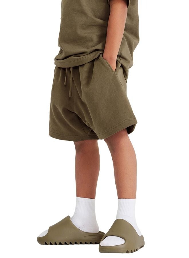 Mei Stylish Kids Unisex Cotton Breathable Plain Summer Casual Shorts - Image 2