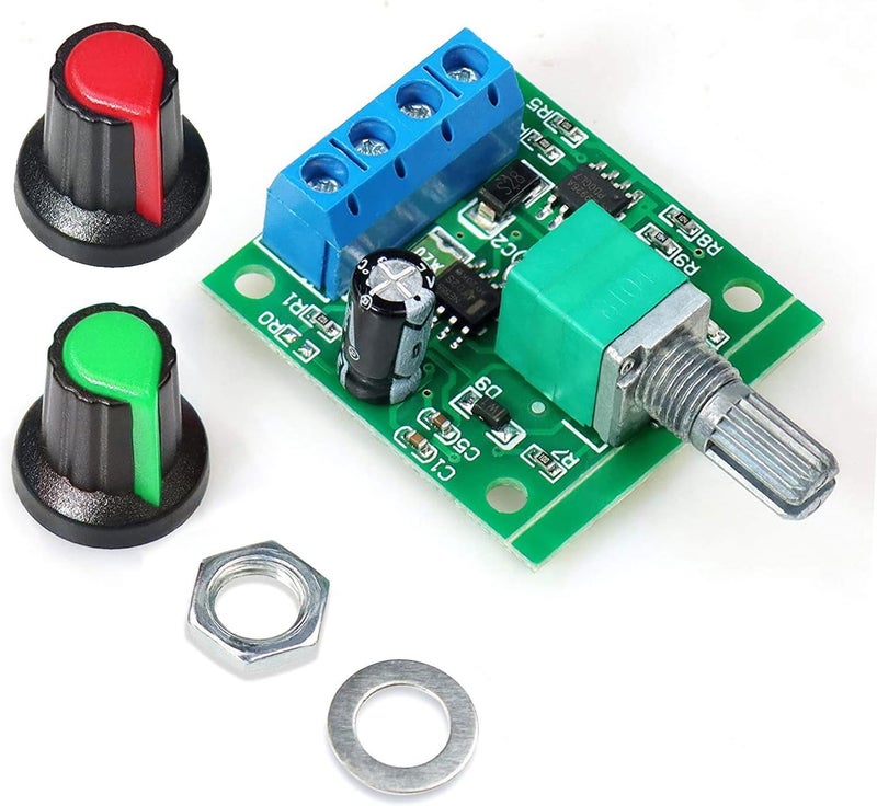Gebildet 2pcs PWM Low Voltage Motor Speed Controller DC 1.8V 3V 5V 6V 12V 2A 1803BK 1803B Adjustable Driver Switch with Speed Control Knob - Image 2