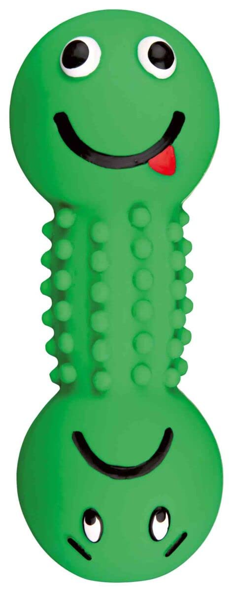 TRIXIE Smiley Dumbbell with Motifs Toy for Dogs, Latex Material, Great for Playing Fetch and Retrieve, Squeaker Toy (Any 1 Color) - 19 cm - Image 3