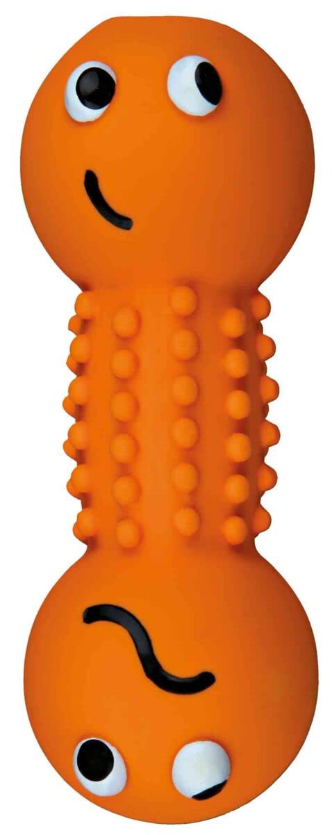 TRIXIE Smiley Dumbbell with Motifs Toy for Dogs, Latex Material, Great for Playing Fetch and Retrieve, Squeaker Toy (Any 1 Color) - 19 cm - Image 4