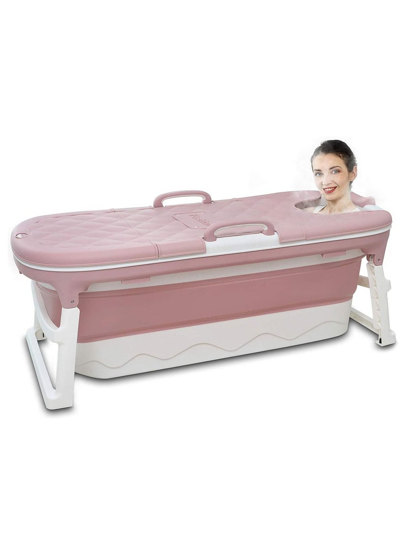 DubaiGallery Plastic Folding Bathtub Portable Adult Large Massage Bathtub with Cover - Image 2