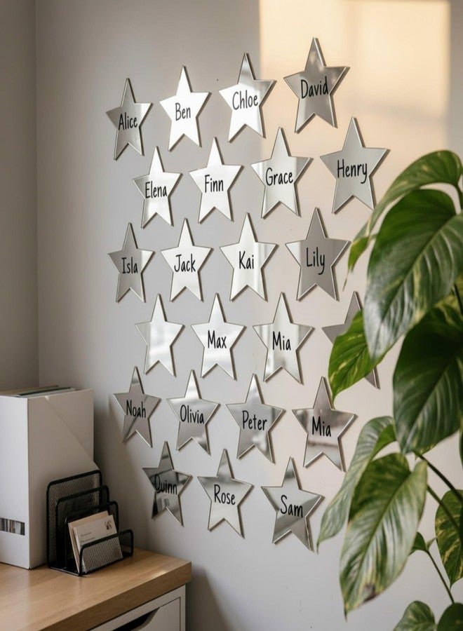Epakh 36 Pieces Star Card Stock Cutouts 11 Inches Glitter Double Printed Paper Stars Decoration for Classroom Bulletin Board Movie Night 250th Anniversary USA (Silver) - Image 4