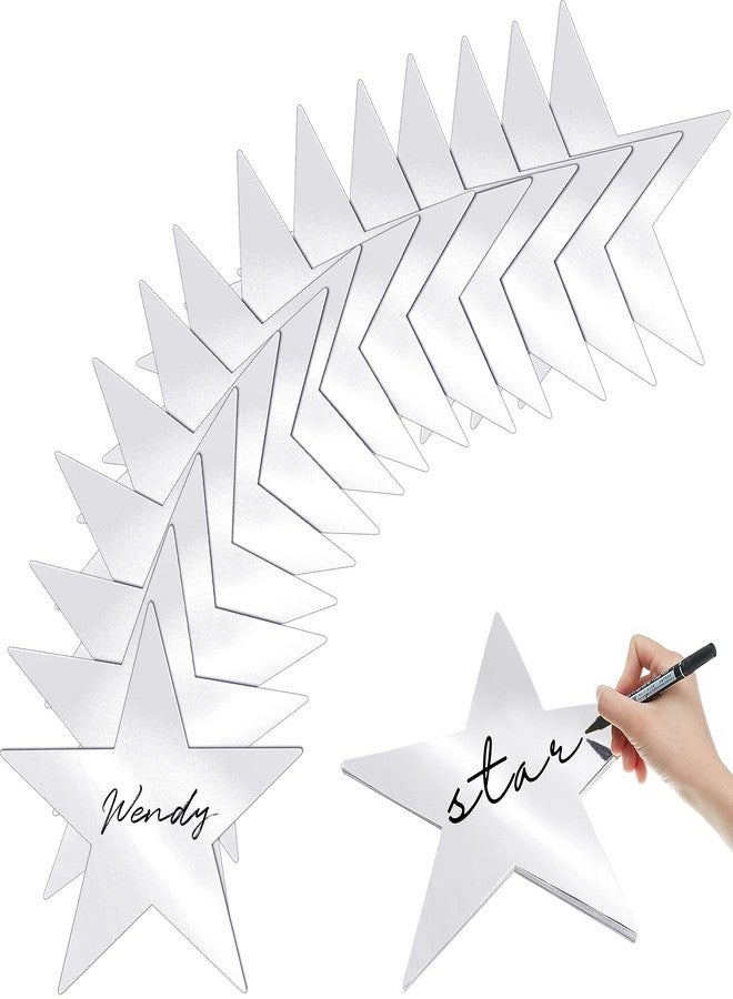 Epakh 36 Pieces Star Card Stock Cutouts 11 Inches Glitter Double Printed Paper Stars Decoration for Classroom Bulletin Board Movie Night 250th Anniversary USA (Silver) - Image 1