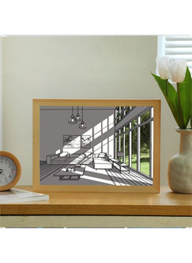 Generic Home office beautiful light painting atmospheric decorative painting simple sunshine painting led light and shadow painting (sunny day)  - Image 1