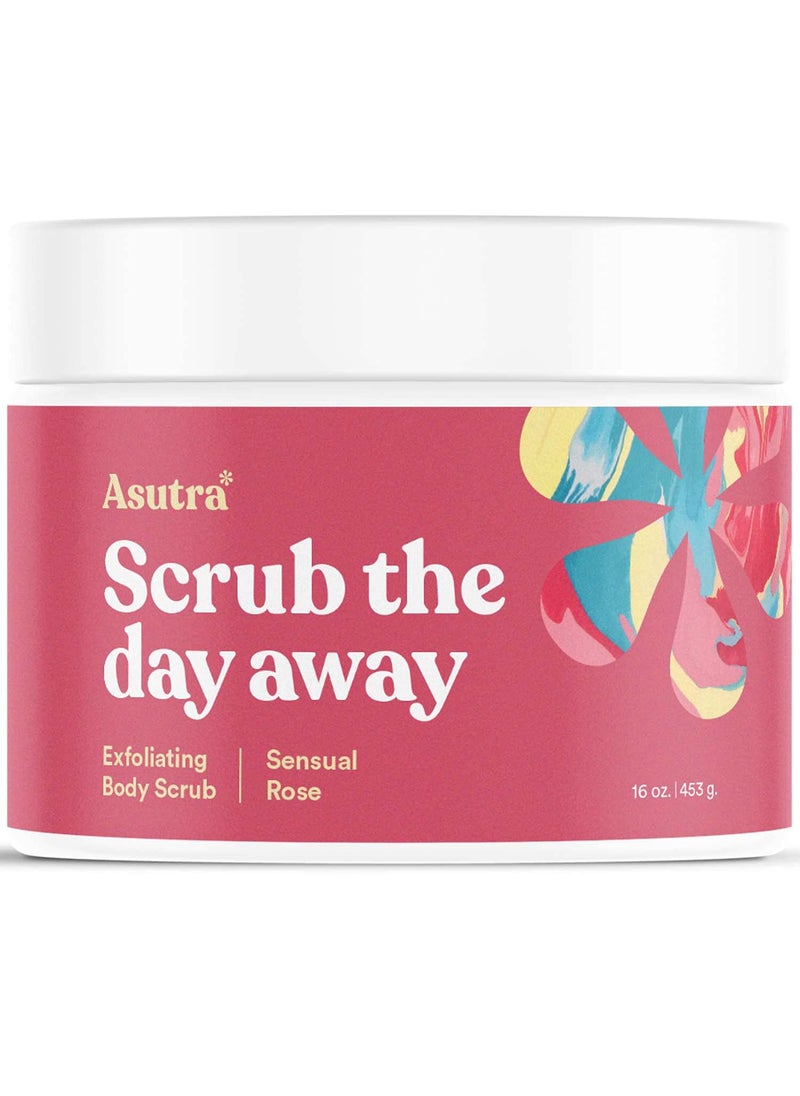 Asutra - ASUTRA Dead Sea Salt Essential Oil Body Scrub Exfoliator (Sensual Rose), 16 oz - Ultra Hydrating, Gentle, & Moisturizing - Coconut, Rose, and Sandalwood Oils - Image 1