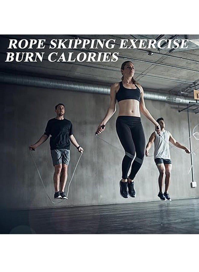 فن كوخ حبل القفز مع عداد ، حبل قفز متعدد الوظائف بطول قابل للتعديل ، حبل قفز رقمي ذكي قابل للتعديل ، تمرين داخلي وخارجي لتمارين اللياقة البدنية للرجال والنساء والأطفال (رمادي) - Image 4