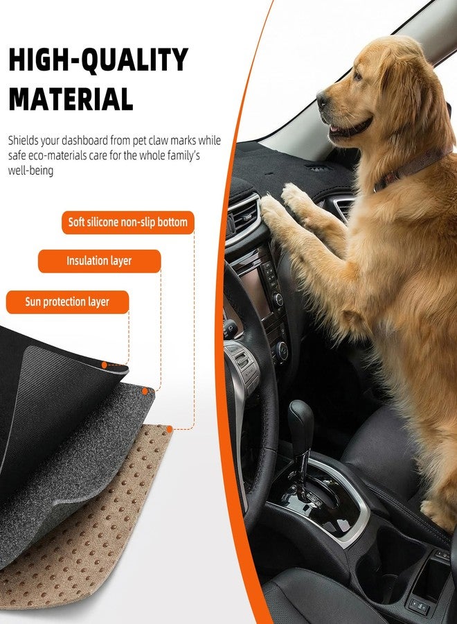 KEYOOG Dashboard Cover Dash Mat Fit for Chevy Blazer 05-98, S10 04-98/ G-MC Jimmy 01-98, Sonoma 04-98 (for Left Hand Drive),Car Dash Board Mat Anti-Glare Carpet,Non-Slip Pad (Black) - Image 4