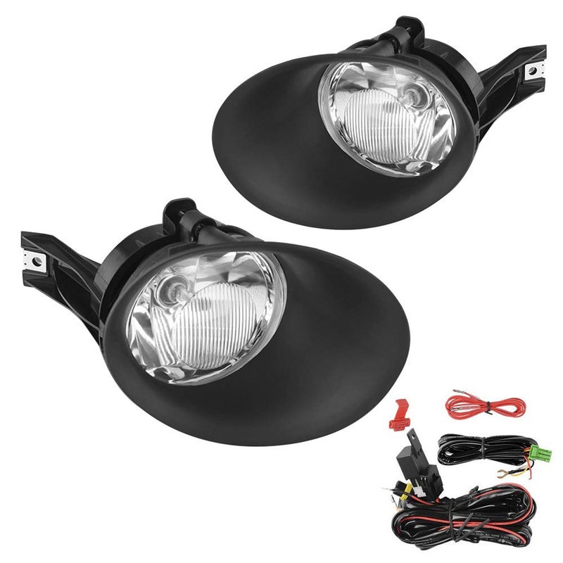 A ABIGAIL Driving Fog Lights Lamps Replacement for 20022008 Dodge Ram 150025003500 Pickup Truck 9006 12V 55W Halogen Bulbs  Wiring harness Kit  Black Bezel