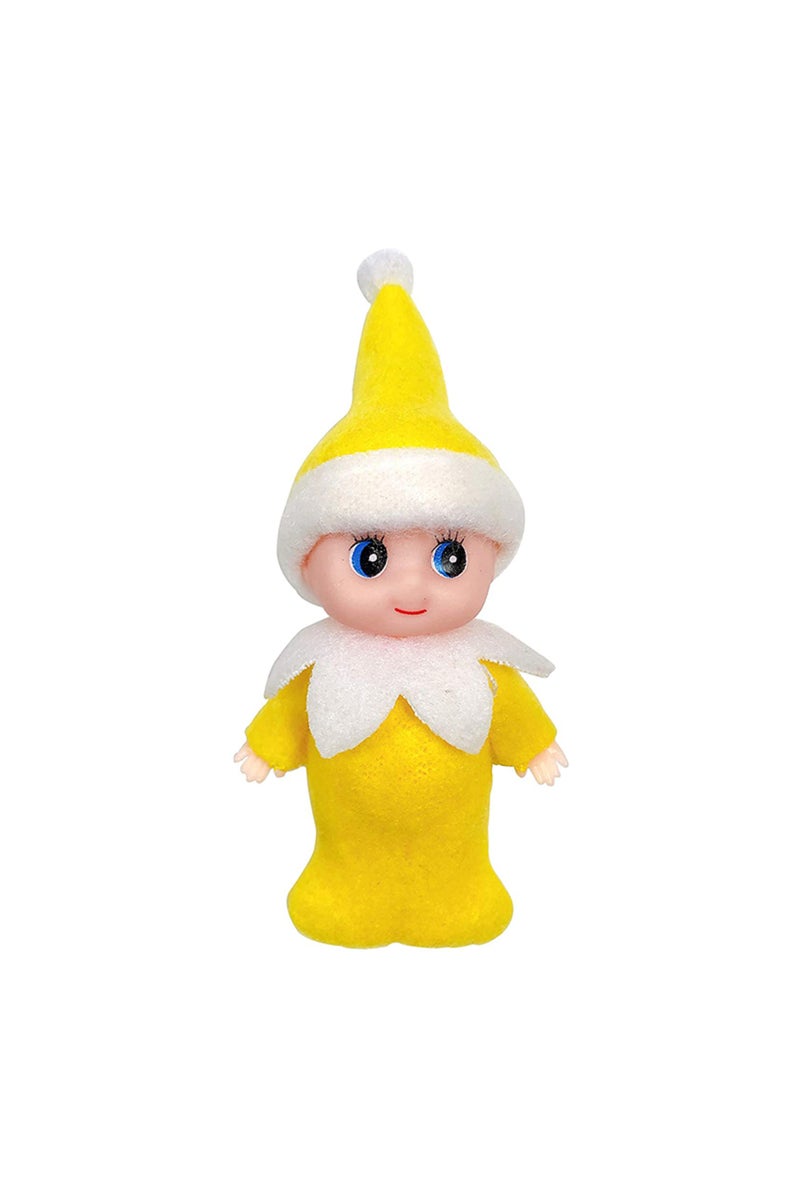 Yellow2 Mini Baby Elf Kawaii Tiny Doll Craft 1 PCS Set Dollhouse Accessories Shelf Decoration Xmas G
