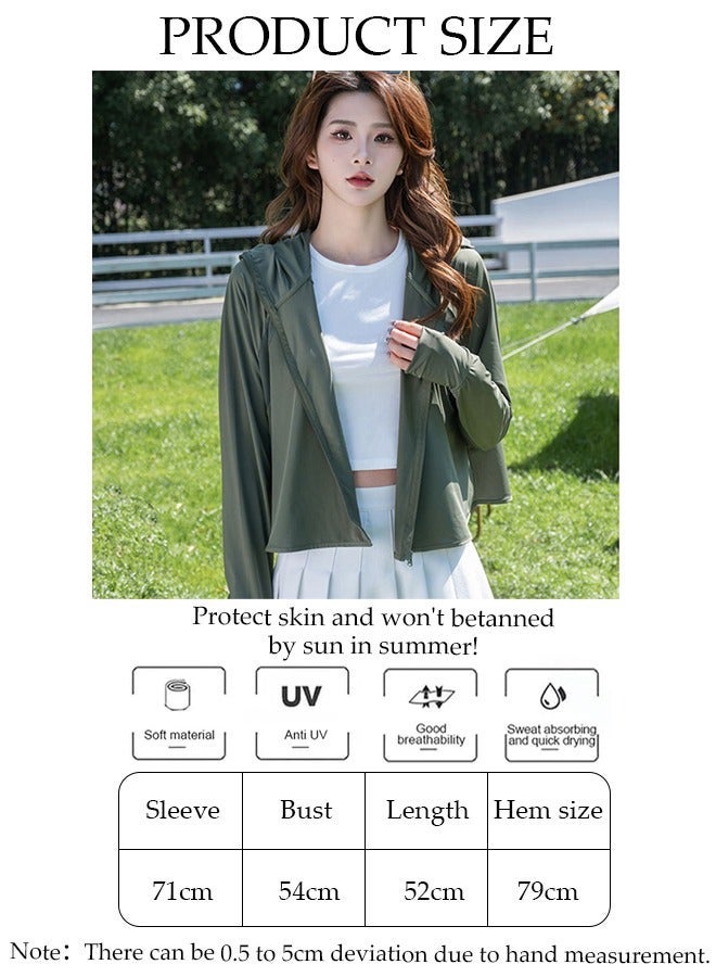 DUNISO Lightweight Sun Protection Clothing For Women, UPF 50+ Long Sleeve Sun Protection Hoodie Shirt, Long Sleeve Ice Silk Hoodie Shirts for Outdoor Climbing Hiking - Image 3