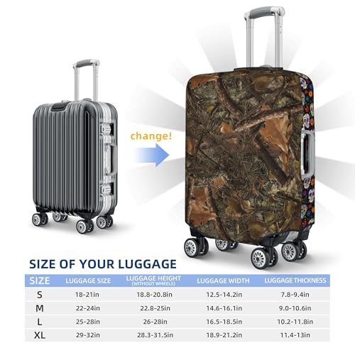 Worltoldb Camo Travel Luggage Cover Polyester Suitcase Protector Washable Baggage Covers Fits 1821 Inch - Image 3